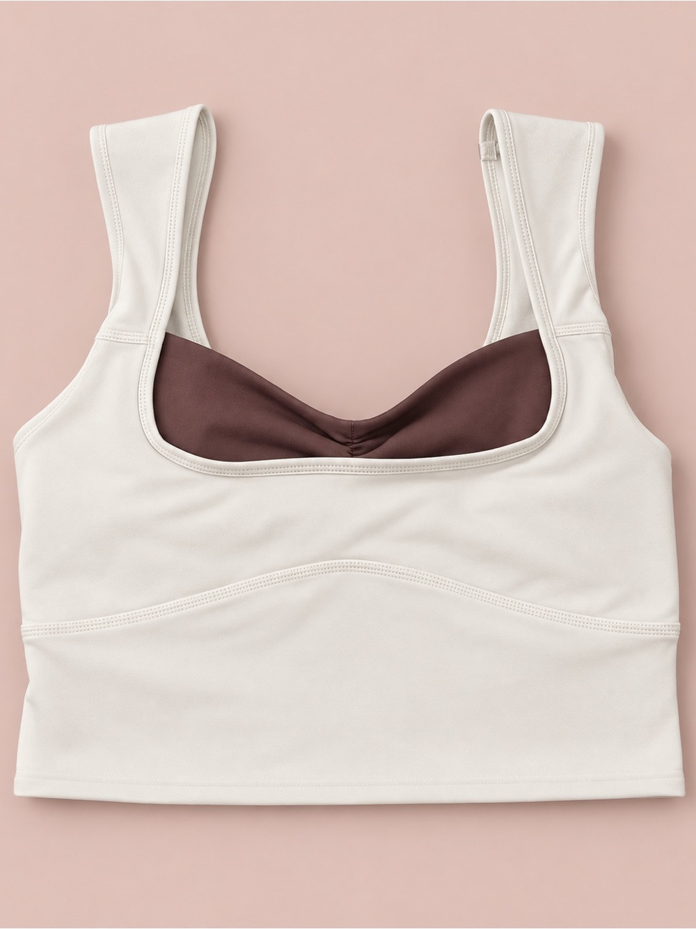 FP Movement Free People Crop Sports Bra Tank White Brown Women’s XS Athleisure